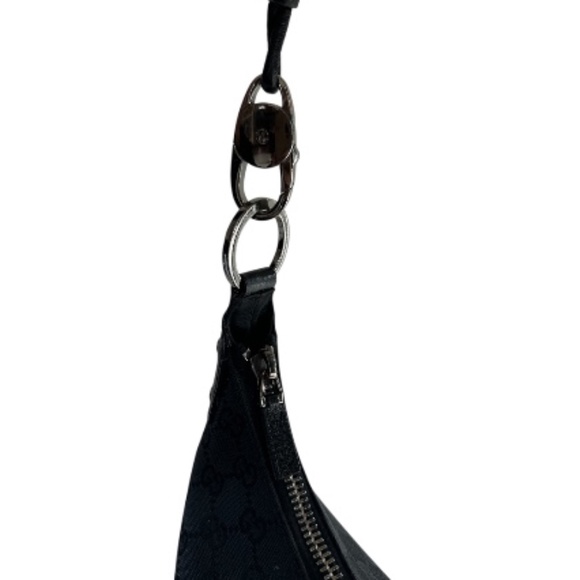 Gucci Black Monogram Canvas Hobo Bag - Picture 11 of 17